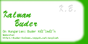 kalman buder business card